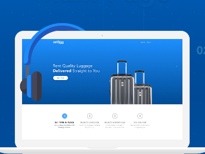 Airlugg Service airlugg animation blue design ecommerce flate loonars minimalist responsive ui ux webdesign