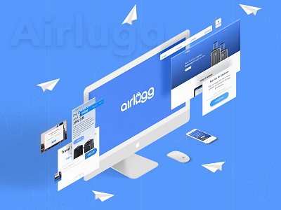 Dribble2 blue minimalistic web application website design