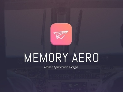 Memory Aero. iOS app + free UI kit application design flight ios iphone loonars mobile mobile design purple ui ux webdesign