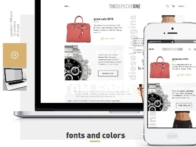 thedepecheone black design ecommerce flat grey logo loonars online store responsive shop webdesign white