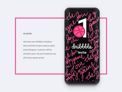 One dribbble invite/join the game