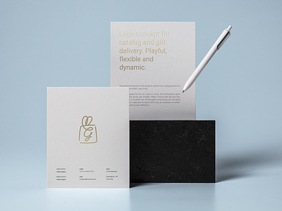 Logo concept branding clean editorial gift gold handwrite handwriting identity illustration letter lettering ligature lineage logo playful present simple stylised typography vector