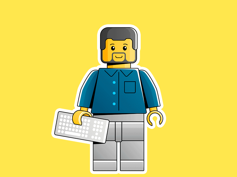 Character design in Lego style for website