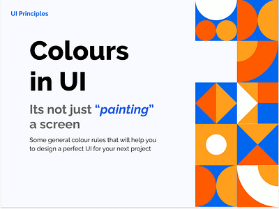 UI Principle 1: Colours in UI