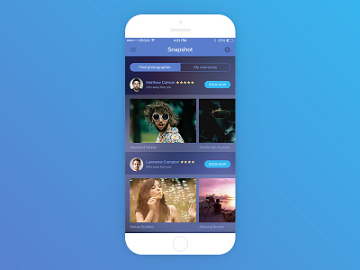 Find Photographer App 99apps app dark events ios ios app mobile app photo photographer photos ui design ux design