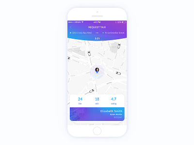 Request Taxi App 99apps app blue cards ios ios app map mobile app request taxi ui design ux design