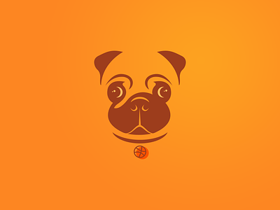 My first shot :) debut first first shot flat illustration invitation pug simple