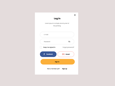 UI UX design Login page app login page portfolio ui ux web web design