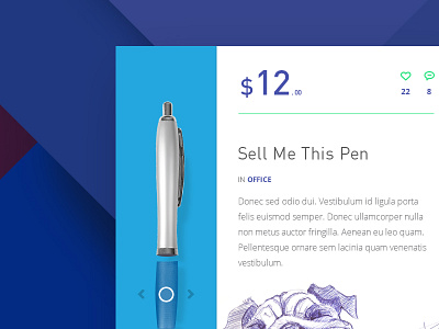 Day 002 - Product Card... "Sell me this pen" card cart e commerce pen product shop ui