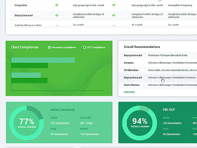Auditor Dashboard for a Medical Web App admin audit auditor complex dashboard graphs health medical rehab tables