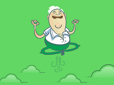 Zen Brian :) avatar happy icon illustration lotus smiling zen