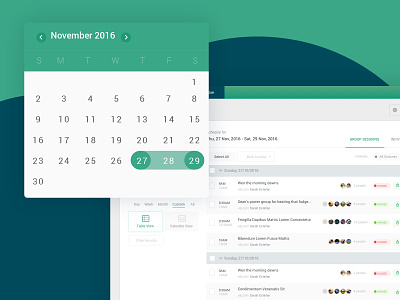 Scheduling Module App app design calendar date date picker scheduling