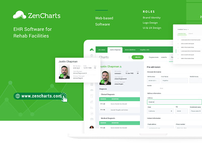 ZenCharts EHR - UI / UX Case Study addiction app design desktop app ehr icon rehab ui ui design uidesign uiux uiuxdesign ux website