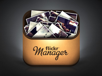 Flickr Manager - iOs Icon icon ios skeumorphism