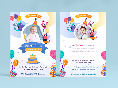 Birthday Party Invitation Cards Design