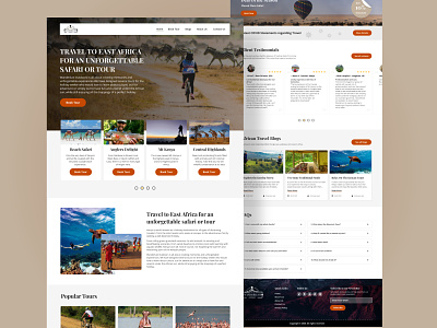 East Africa Safari Or Tour Travel Website Design