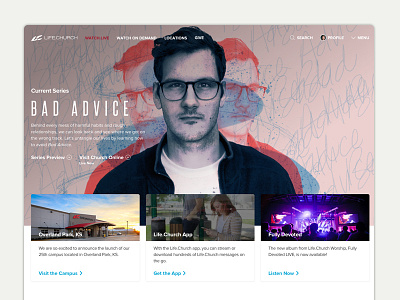 Life.Church design landing lifechurch responsive ui ux web design