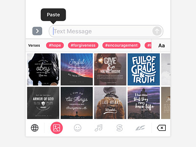 Life.Church Keyboard app chat icons ios keyboard lifechurch message messenger ui ux