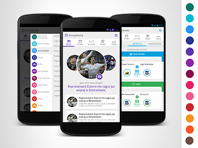 Android sports news app design