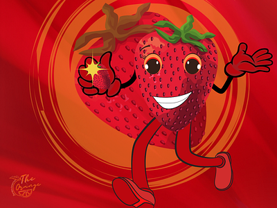 Strawberry woman animation graphic design motion graphics