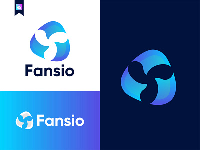 Fansio Modern Logo boxlesspro branding creative logo design icon illustration logo modern logo ui vector