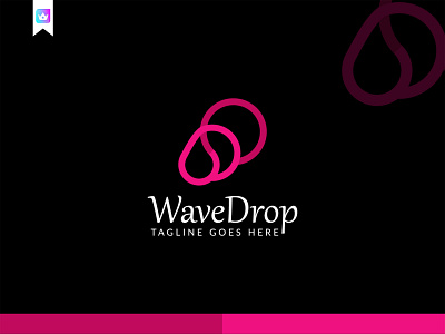 WaveDrop Logo Design