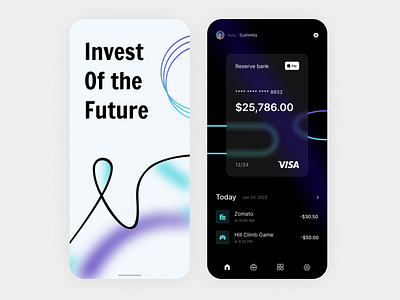 Invest Of the Future Mobile App Design