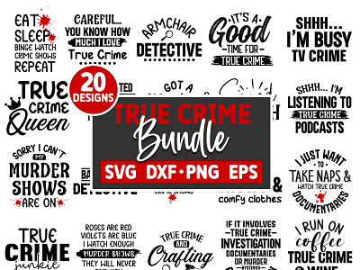 True Crime SVG Bundle svg design bundle true crime fan svg
