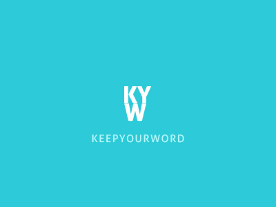Kyw Logo blue brand color keep logo word your