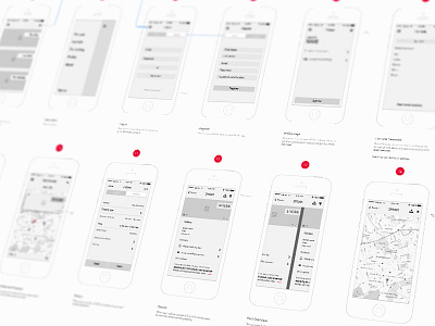 Wireframe app iphone mesto sketch ui ux wireframe