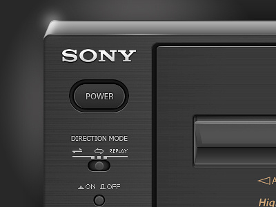 SONY TC-WE475_2 black buttons dark deck metal player silver sony switch tape ui user interface