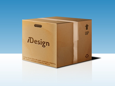 Box Idesign blue box brown idesign package