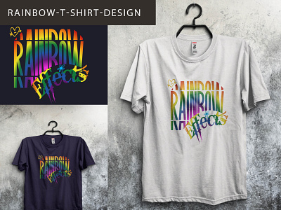 This is my Rainbow t-shirt design. branding cloths custom t shirt design design graphic design man t shirt t shirt
