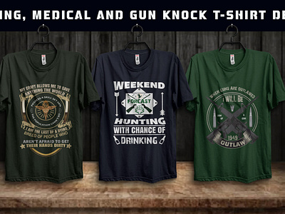 Hunting, Medical and Gun T-shirt design.