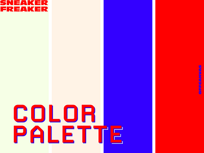 COLOR PALETTE // SNEAKER FREAKER blue brutal color colour mint palette red sneaker