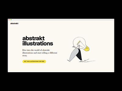 Landing page for abstrakt.design