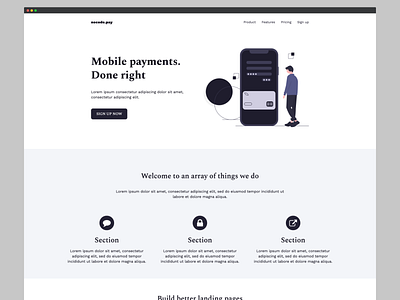 FREE Startup Landing Page Template 02 for carrd.co carrd colour dailyui design freebie freebies illustration landing landing page landing page design landingpage startup template typography ui website