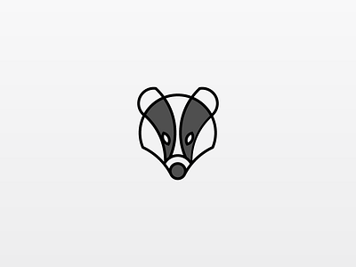 Day #7 - Badger Logo animal clean design illustrator lineart logo modern ui