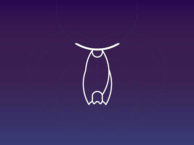 Hanging Bat - Day #8 Design Challenge animal daily logo design challenge icon illustrator logo modern