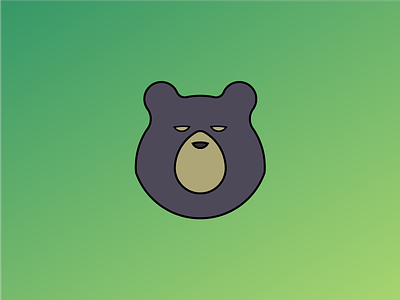 Bear Icon - Day #9 Daily Logo Challenge adobe illustrator animal bear black daily challenge daily logo green grizzly icon illustrator logo vmdx