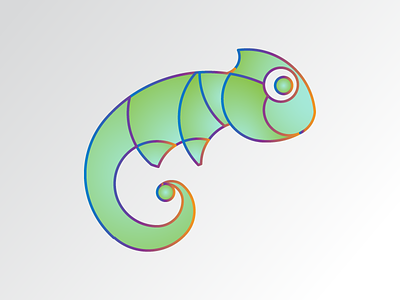 Chameleon Logo - DLC #15 chameleon daily logo challenge golden ratio icon illustrator logo modern vector