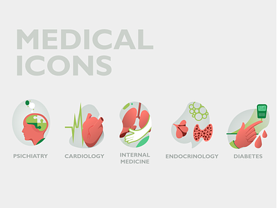 Medical Icons Set clean design icon icons pack illustration illustrator logo medical medical icons medical illustration modern set vector