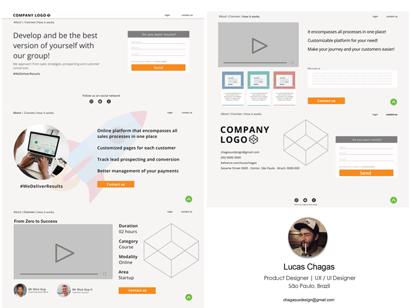 DailyUI #003 - Landing Page by Lucas Chagas on Dribbble