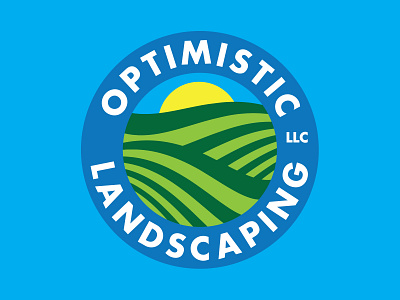 Logo Design: Optimistic Landscaping branding design icon logo typography vector