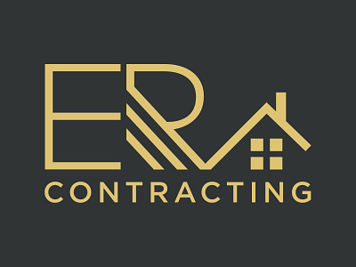 Logo Design: ER Contracting branding design icon illustration logo vector