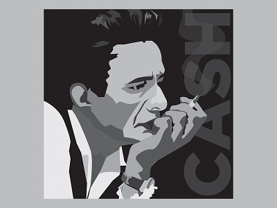 Rock ReImagined: The Man In Black albumart country design icon illustration johnnycash music rocknroll rockreimagined vector