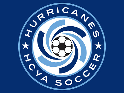 Logo Design: HCYA Hurricanes branding design icon illustration logo soccer ve