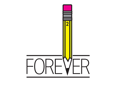 Pencil Forever. Love of Analog analog design illustration pencil pencil forever typography vector