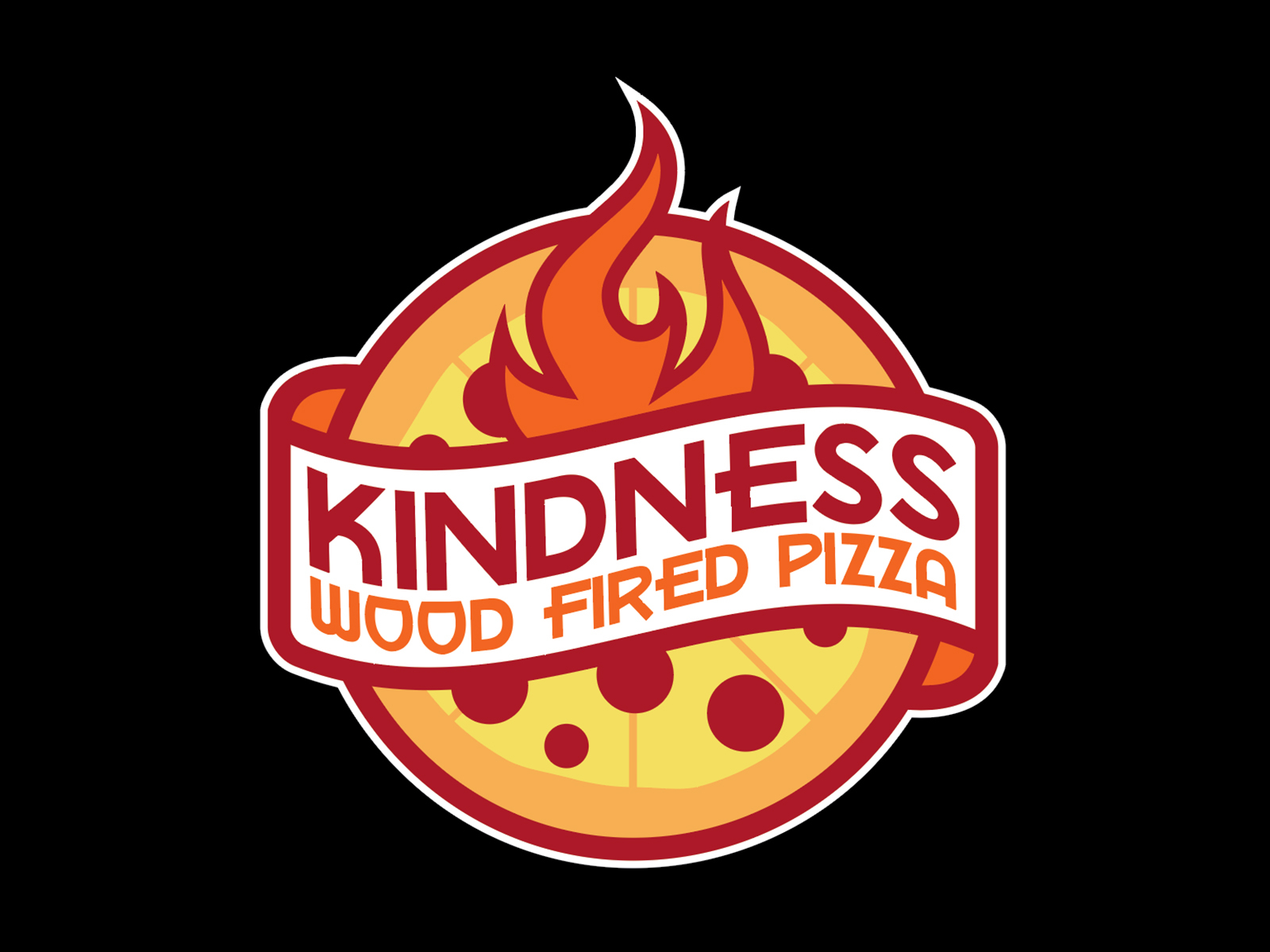 Logo: Kindness Wood Fired Pizza by Kelly Hamburg on Dribbble