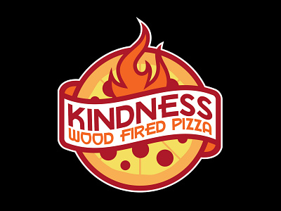 Logo: Kindness Wood Fired Pizza branding design graphic design hamburg solutions illustration logo pizza vector
